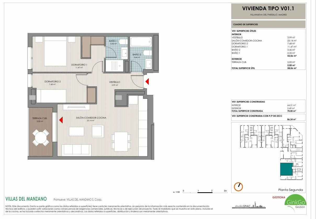 Piso en Villanueva del Pardillo – Ref. 08314